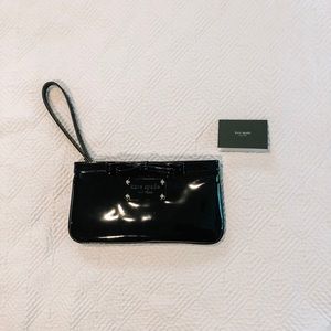 Kate Spade Wristlet Clutch in Black Patent Leather
